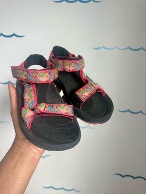Teva Kids Pink Multicolor Patterned Sport Sandals